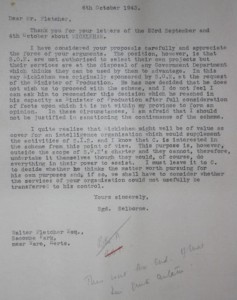 A letter cancelling Mickleham. A note at the bottom says ‘This isn’t the end. Of that I’m quite certain.’ Catalogue reference: HS 1/289.