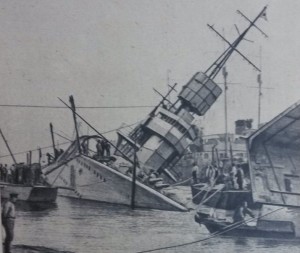 The Pinghai after the battle.