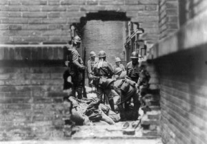 Japanese troops during battle of Shanghai, 1937