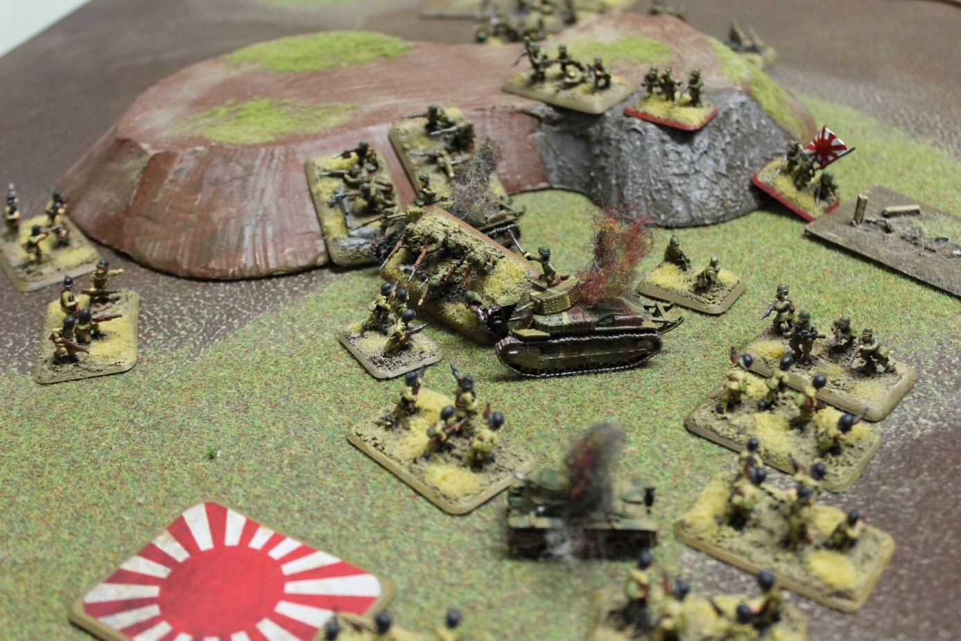 The Japanese advance rapidly after they fail company morale under the No Surrender rule.