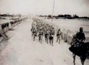 Japanese troops on Marco Polo Bridge