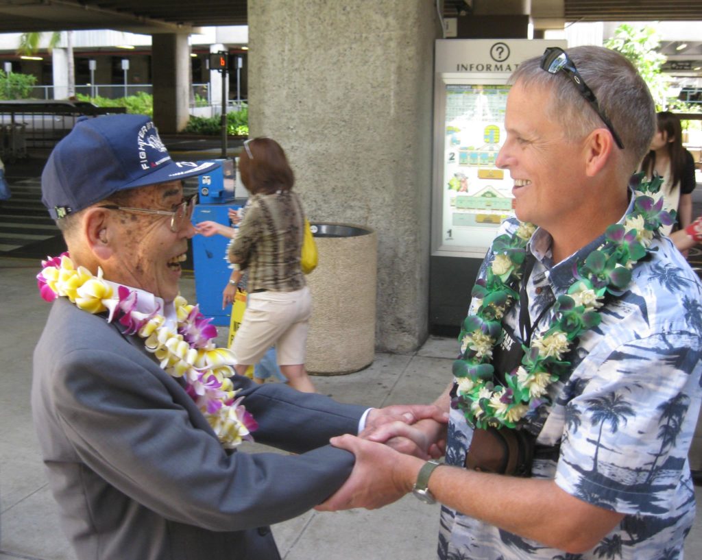 Harada with Dan King, the author of this article